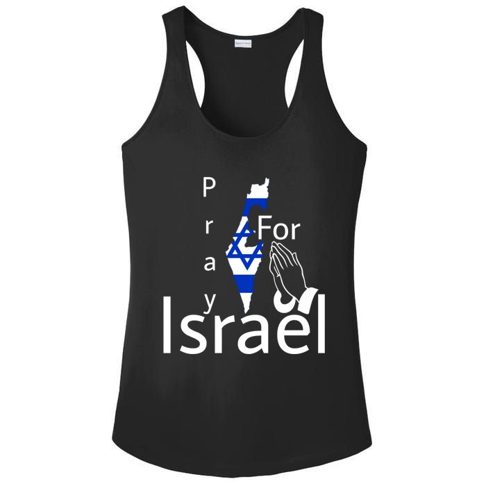 Israel Strong I Stand With Israel Usa Israeli Flag Support Ladies PosiCharge Competitor Racerback Tank