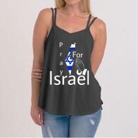 Israel Strong I Stand With Israel Usa Israeli Flag Support Women's Strappy Tank