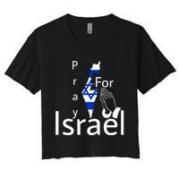 Israel Strong I Stand With Israel Usa Israeli Flag Support Women's Crop Top Tee