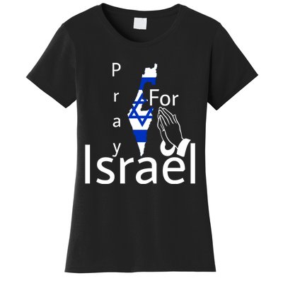 Israel Strong I Stand With Israel Usa Israeli Flag Support Women's T-Shirt