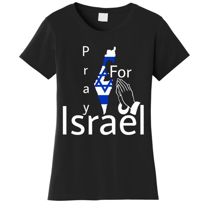 Israel Strong I Stand With Israel Usa Israeli Flag Support Women's T-Shirt