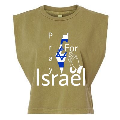 Israel Strong I Stand With Israel Usa Israeli Flag Support Garment-Dyed Women's Muscle Tee