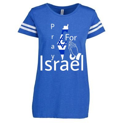 Israel Strong I Stand With Israel Usa Israeli Flag Support Enza Ladies Jersey Football T-Shirt