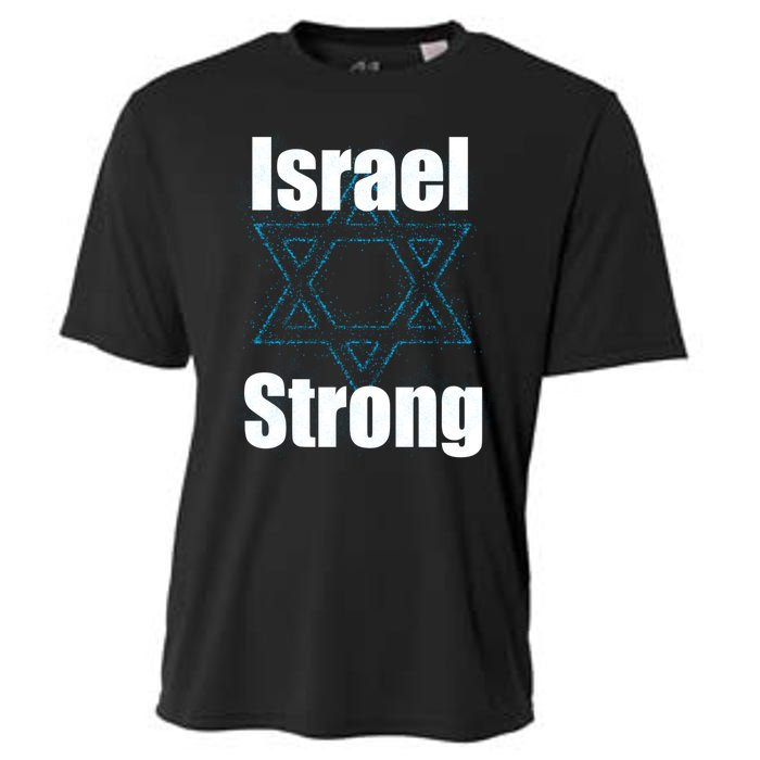 Israel Strong I Stand With Israel Usa Israeli Flag Support Cooling Performance Crew T-Shirt