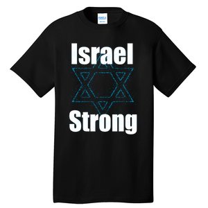 Israel Strong I Stand With Israel Usa Israeli Flag Support Tall T-Shirt