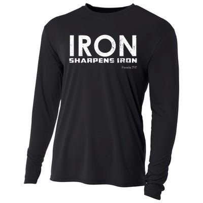 Iron Sharpens Iron Funny Gift Cooling Performance Long Sleeve Crew