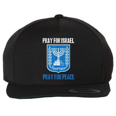 Israel Strong Israel Strong Pray For Israel Flag Wool Snapback Cap