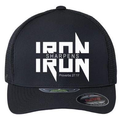 Iron Sharpens Iron Bible Jesus Faith Religious Christian Flexfit Unipanel Trucker Cap