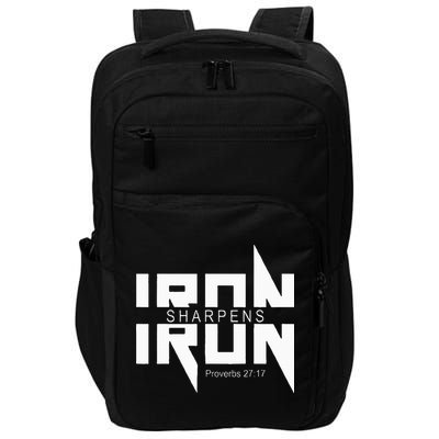 Iron Sharpens Iron Bible Jesus Faith Religious Christian Impact Tech Backpack