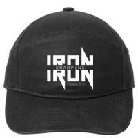 Iron Sharpens Iron Bible Jesus Faith Religious Christian 7-Panel Snapback Hat