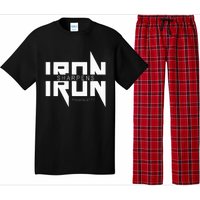 Iron Sharpens Iron Bible Jesus Faith Religious Christian Pajama Set