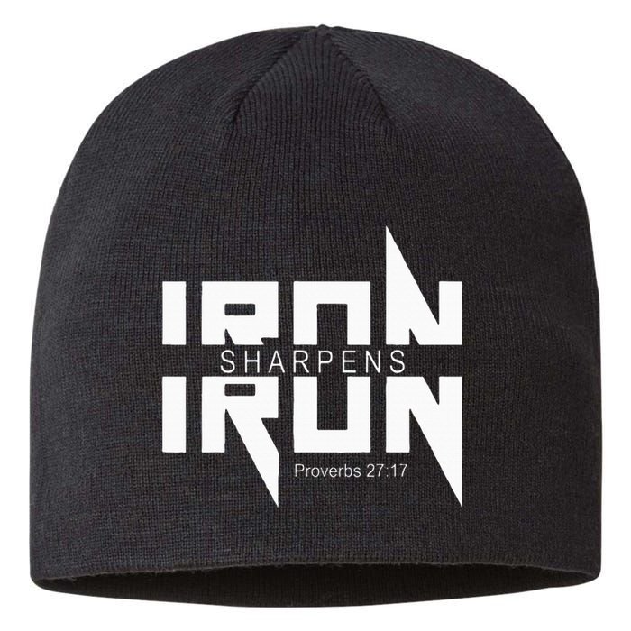 Iron Sharpens Iron Bible Jesus Faith Religious Christian Sustainable Beanie