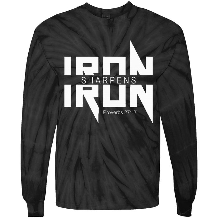 Iron Sharpens Iron Bible Jesus Faith Religious Christian Tie-Dye Long Sleeve Shirt