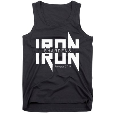 Iron Sharpens Iron Bible Jesus Faith Religious Christian Tank Top