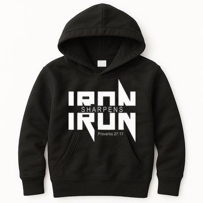 Iron Sharpens Iron Bible Jesus Faith Religious Christian Kids Hoodie