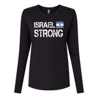 Israel Strong I Stand With Israel Israeli Flag Support Womens Cotton Relaxed Long Sleeve T-Shirt