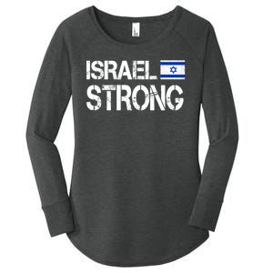 Israel Strong I Stand With Israel Israeli Flag Support Women's Perfect Tri Tunic Long Sleeve Shirt