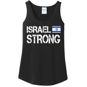 Israel Strong I Stand With Israel Israeli Flag Support Ladies Essential Tank