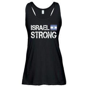 Israel Strong I Stand With Israel Israeli Flag Support Ladies Essential Flowy Tank