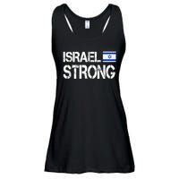 Israel Strong I Stand With Israel Israeli Flag Support Ladies Essential Flowy Tank