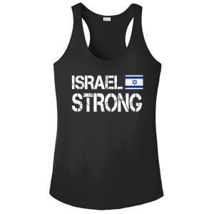 Israel Strong I Stand With Israel Israeli Flag Support Ladies PosiCharge Competitor Racerback Tank