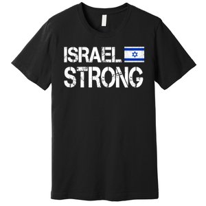 Israel Strong I Stand With Israel Israeli Flag Support Premium T-Shirt