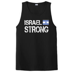 Israel Strong I Stand With Israel Israeli Flag Support PosiCharge Competitor Tank