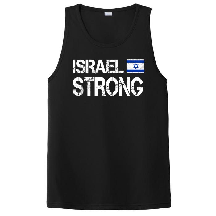 Israel Strong I Stand With Israel Israeli Flag Support PosiCharge Competitor Tank