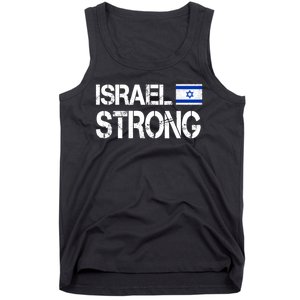 Israel Strong I Stand With Israel Israeli Flag Support Tank Top