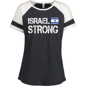 Israel Strong I Stand With Israel Israeli Flag Support Enza Ladies Jersey Colorblock Tee