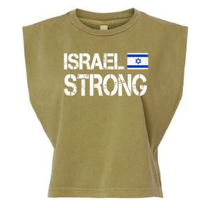 Israel Strong I Stand With Israel Israeli Flag Support Garment-Dyed Women's Muscle Tee