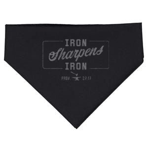 Iron Sharpens Iron Christian Bible Scripture Gym Workout USA-Made Doggie Bandana