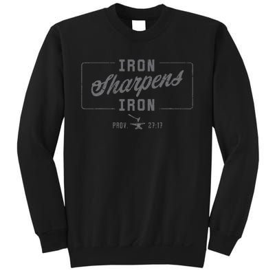 Iron Sharpens Iron Christian Bible Scripture Gym Workout Sweatshirt