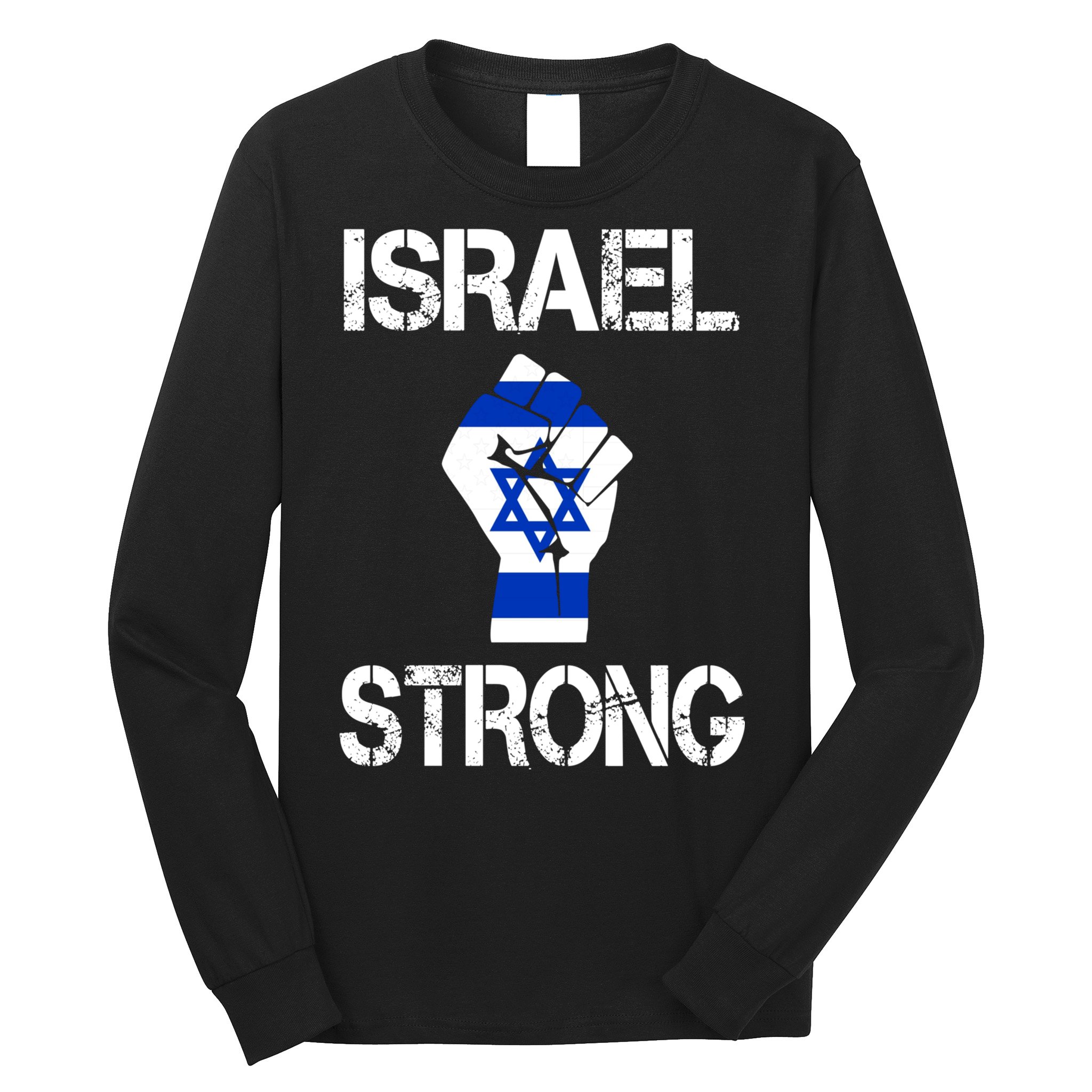 Israel Strong I Stand With Israel Israeli Flag Support Long Sleeve Shirt