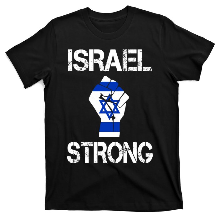 Israel Strong I Stand With Israel Israeli Flag Support T-Shirt