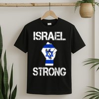 Israel Strong I Stand With Israel Israeli Flag Support T-Shirt