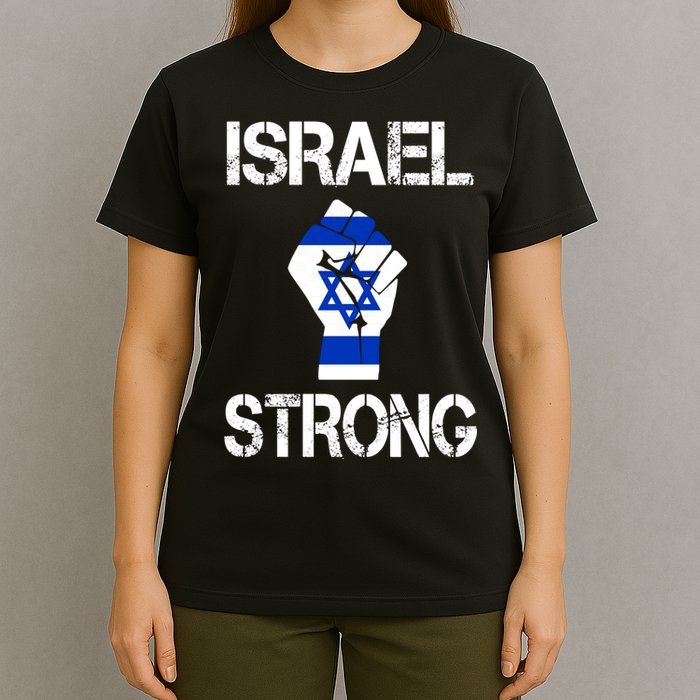 Israel Strong I Stand With Israel Israeli Flag Support T-Shirt