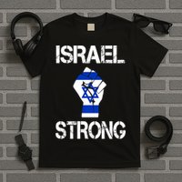 Israel Strong I Stand With Israel Israeli Flag Support T-Shirt