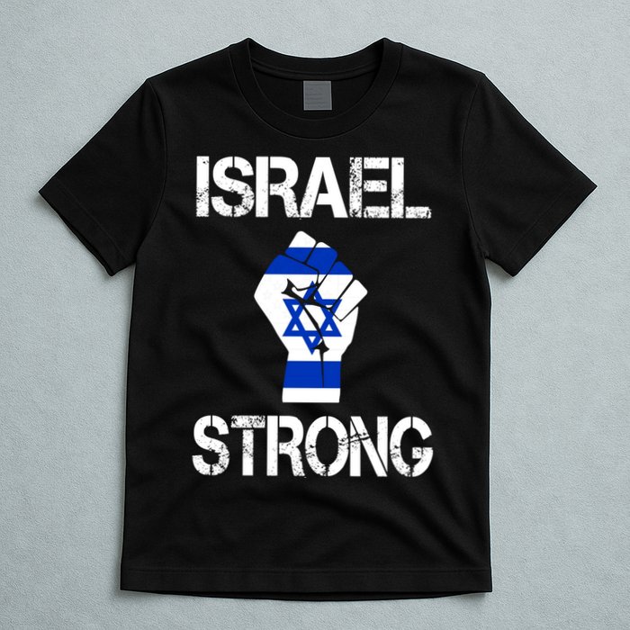 Israel Strong I Stand With Israel Israeli Flag Support T-Shirt