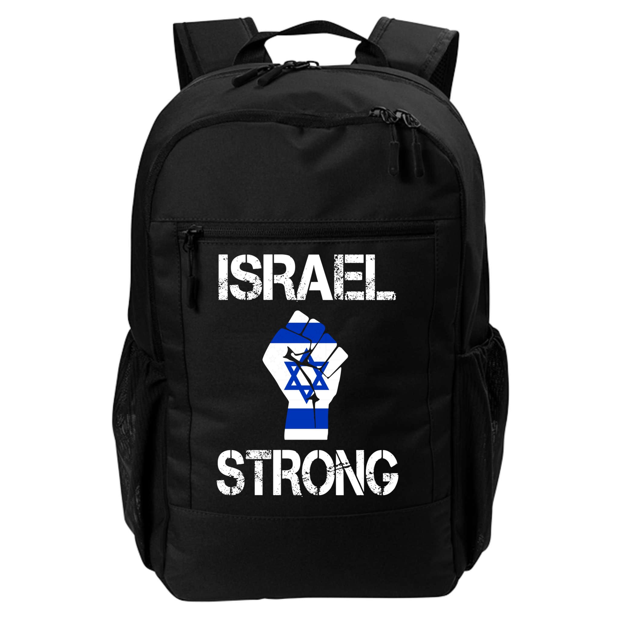 Israel Strong I Stand With Israel Israeli Flag Support Backpack