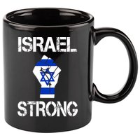 Israel Strong I Stand With Israel Israeli Flag Support 11oz C Handle Ceramic Mug