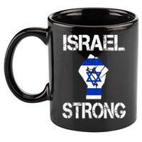Israel Strong I Stand With Israel Israeli Flag Support 11oz C Handle Ceramic Mug