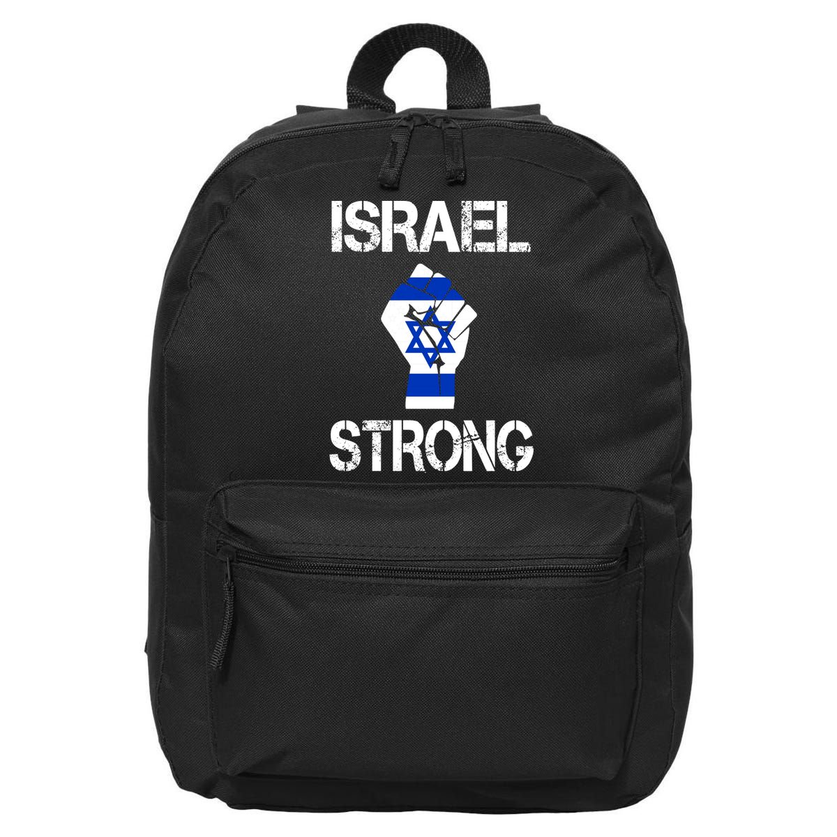 Israel Strong I Stand With Israel Israeli Flag Support 16 in Basic Backpack
