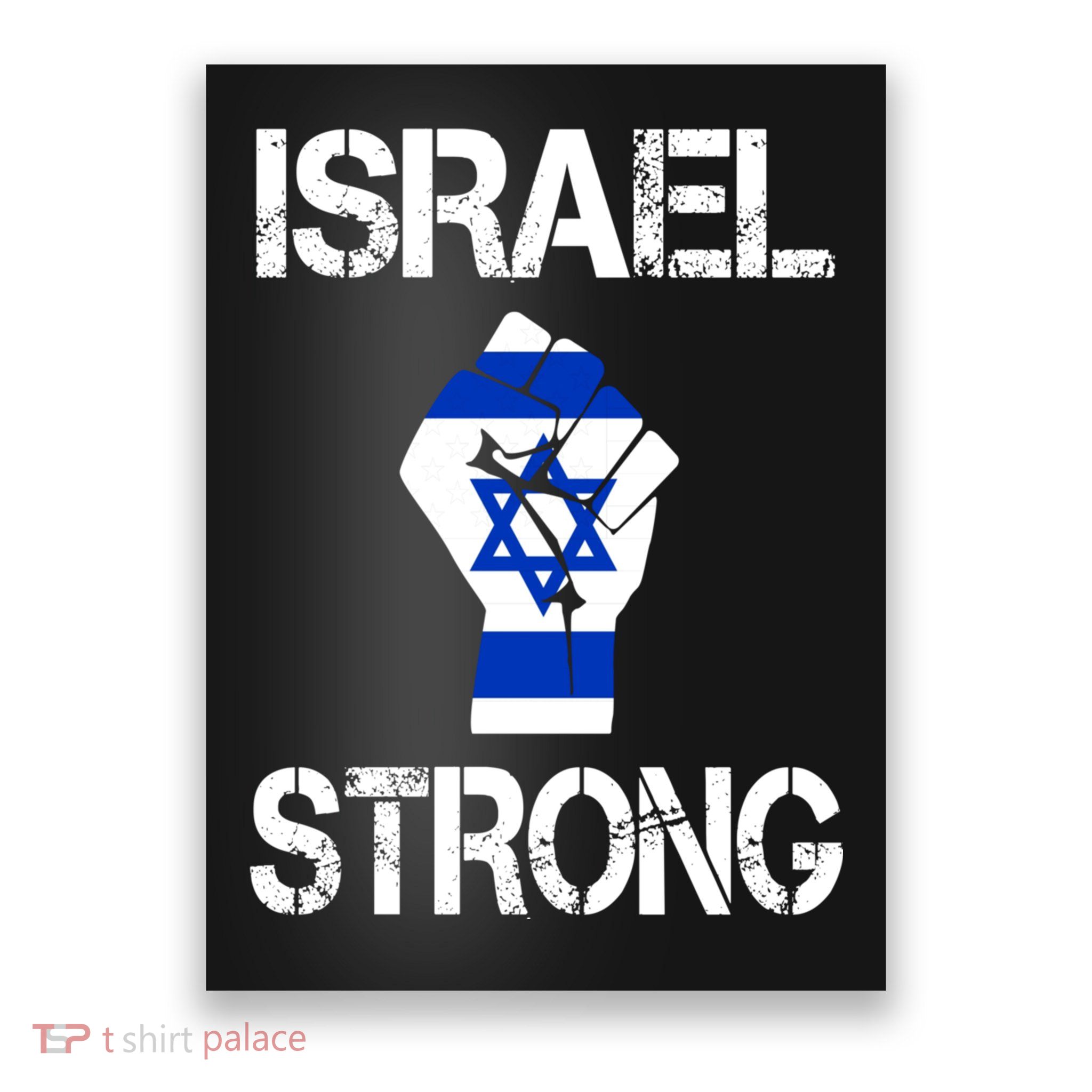 Israel Strong I Stand With Israel Israeli Flag Support Poster