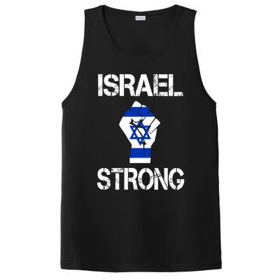 Israel Strong I Stand With Israel Israeli Flag Support PosiCharge Competitor Tank