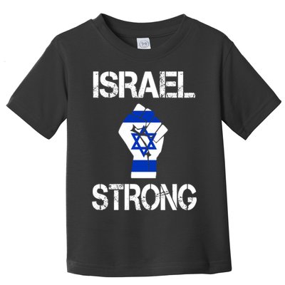 Israel Strong I Stand With Israel Israeli Flag Support Toddler T-Shirt