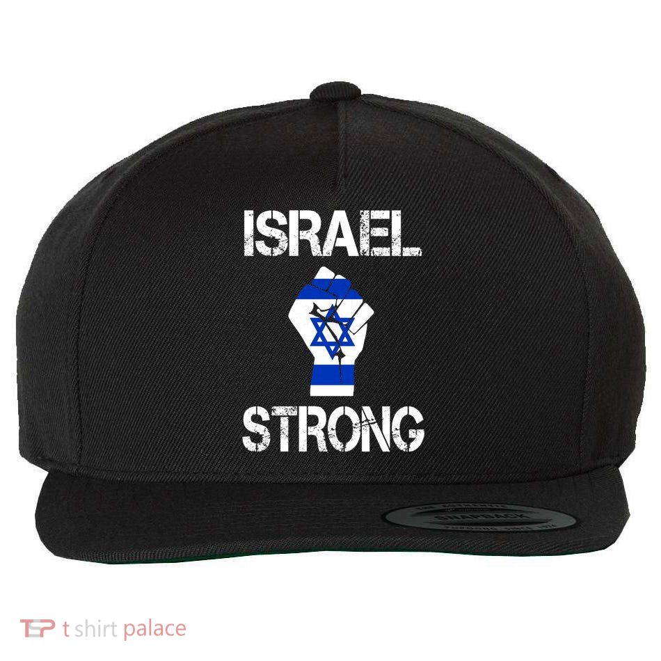 Israel Strong I Stand With Israel Israeli Flag Support Wool Snapback Cap