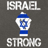 Israel Strong I Stand With Israel Israeli Flag Support Cotton Canvas Backpack