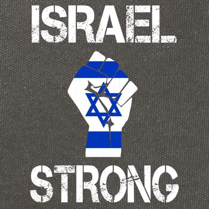 Israel Strong I Stand With Israel Israeli Flag Support Cotton Canvas Backpack