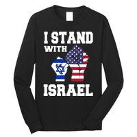 Israel Strong I Stand With Israel Usa Israeli Flag Support Long Sleeve Shirt